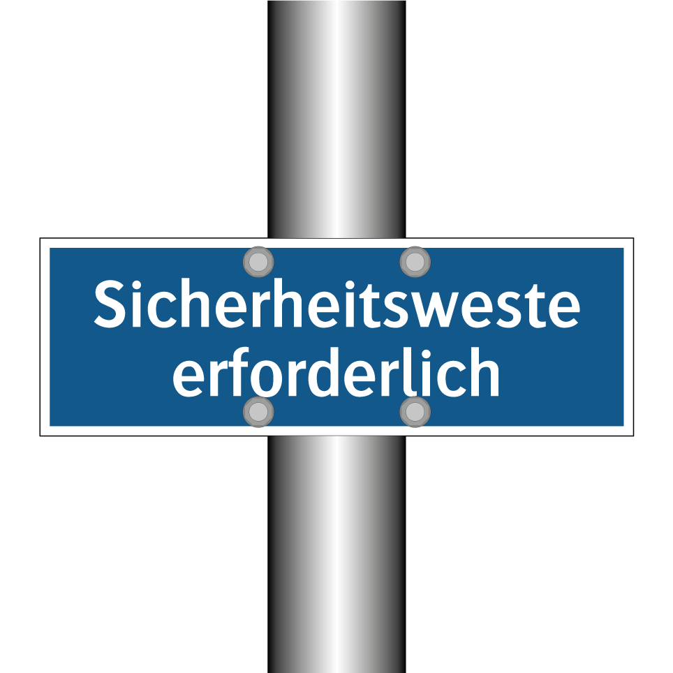 Sicherheitsweste erforderlich