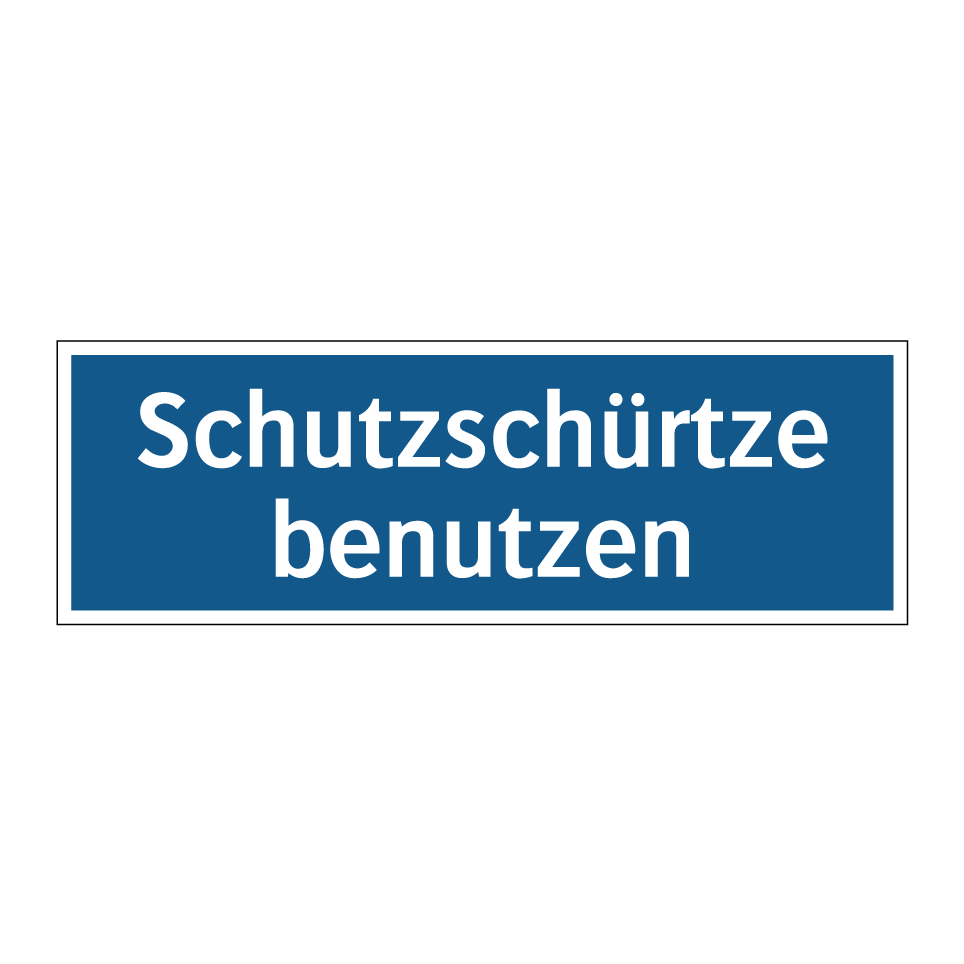 Schutzschürtze benutzen