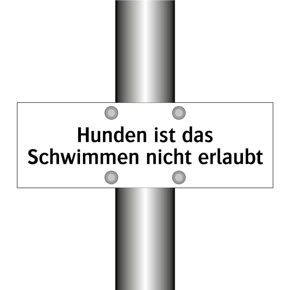 Hunden ist das Schwimmen nicht erlaubt
