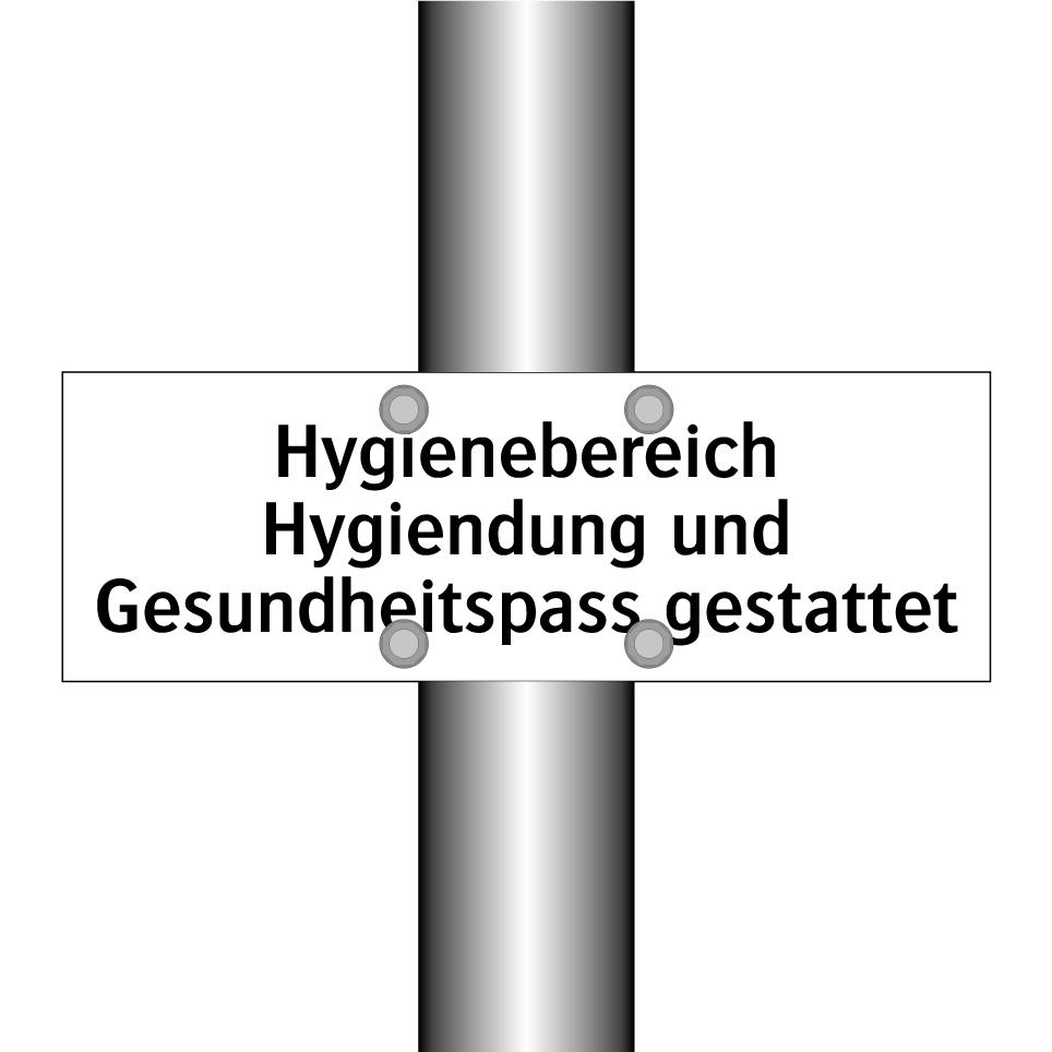 Hygienebereich Hygiendung und Gesundheitspass gestattet
