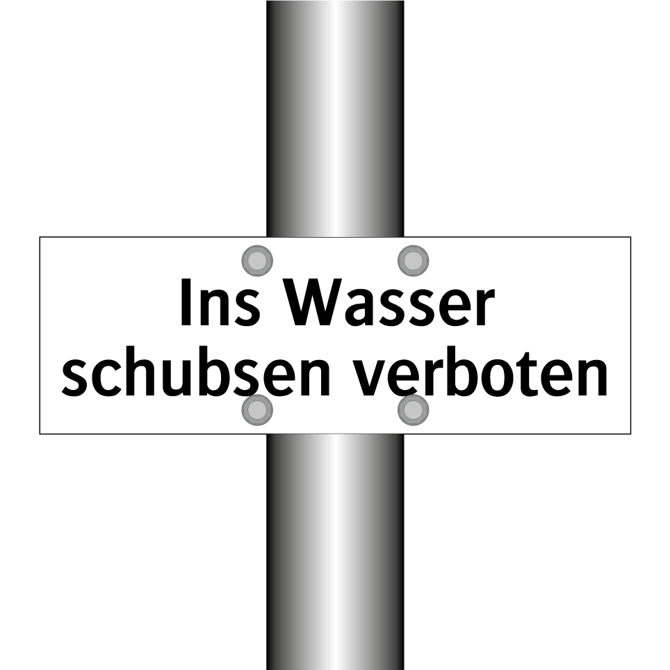 Ins Wasser schubsen verboten