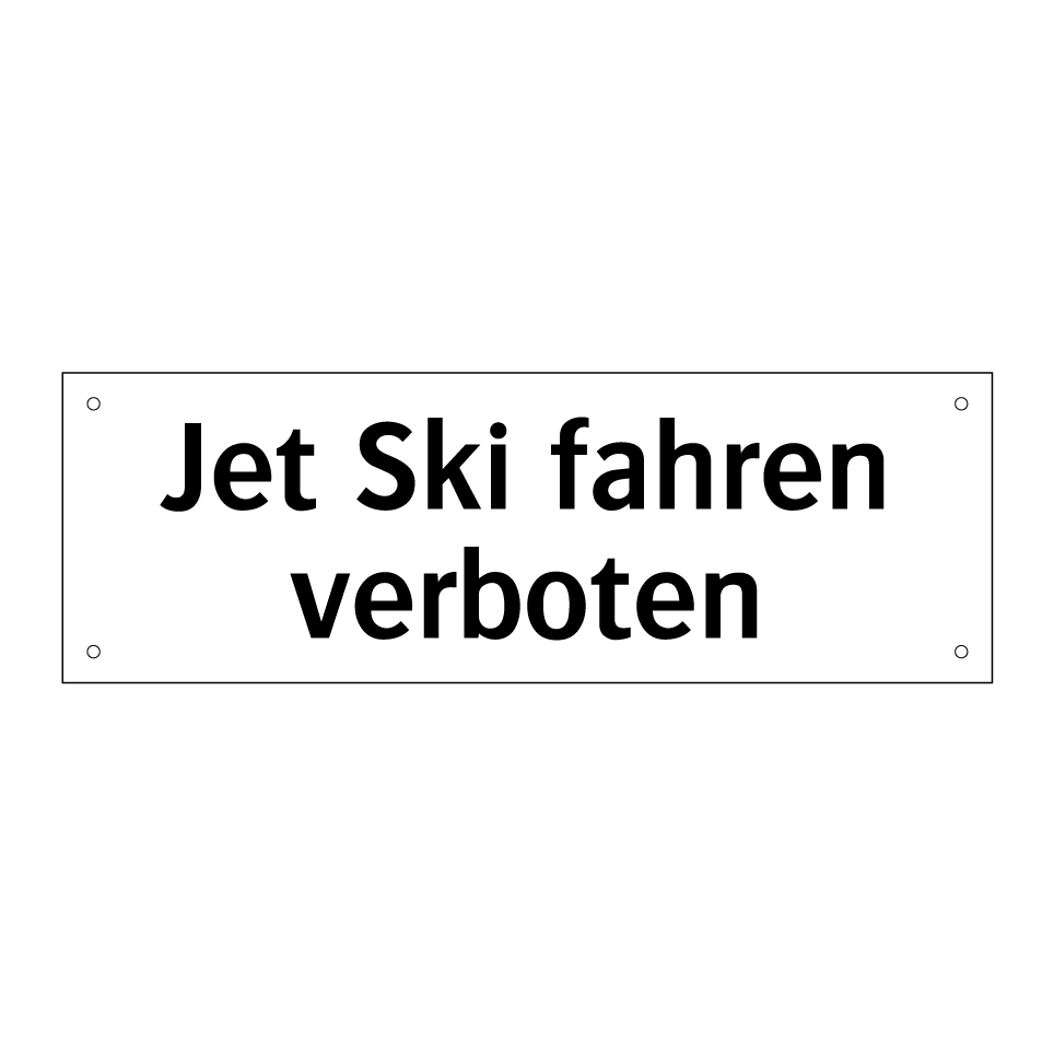 Jet Ski fahren verboten