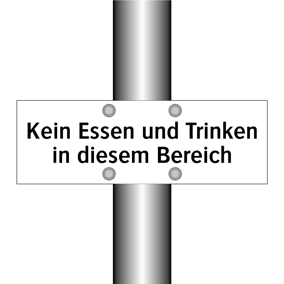Kein Essen und Trinken in diesem Bereich