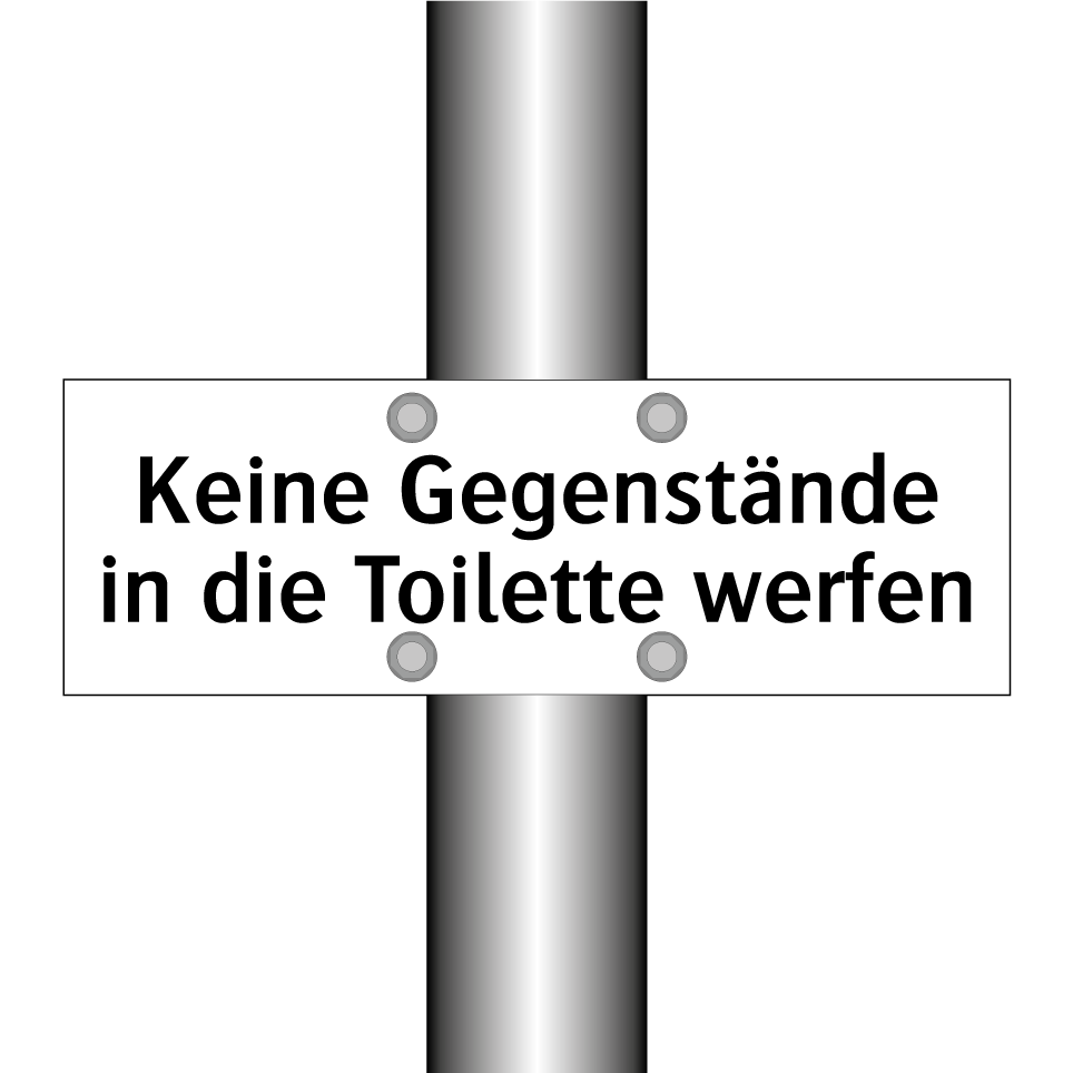 Keine Gegenstände in die Toilette werfen