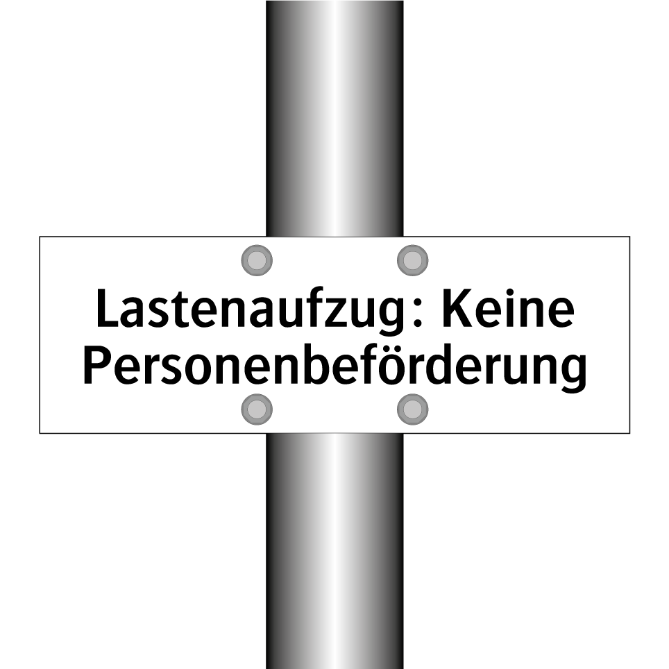 Lastenaufzug: Keine Personenbeförderung