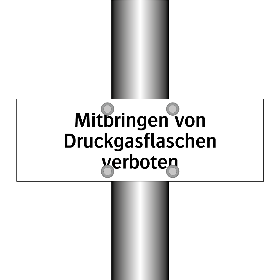 Mitbringen von Druckgasflaschen verboten
