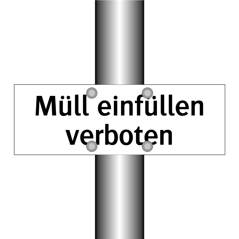 Müll einfüllen verboten