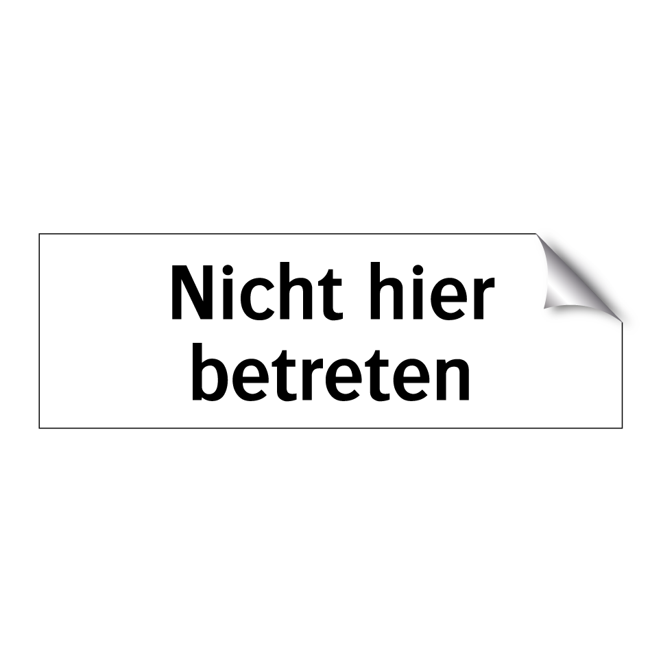 Nicht hier betreten