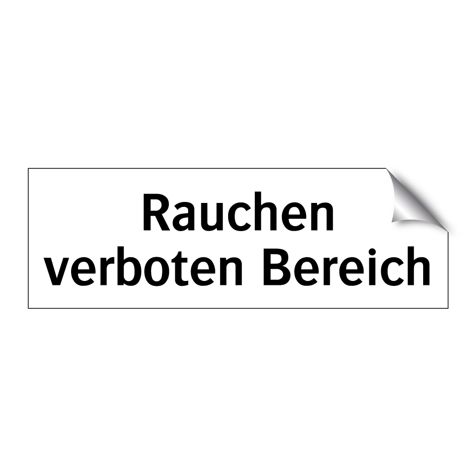 Rauchen verboten Bereich