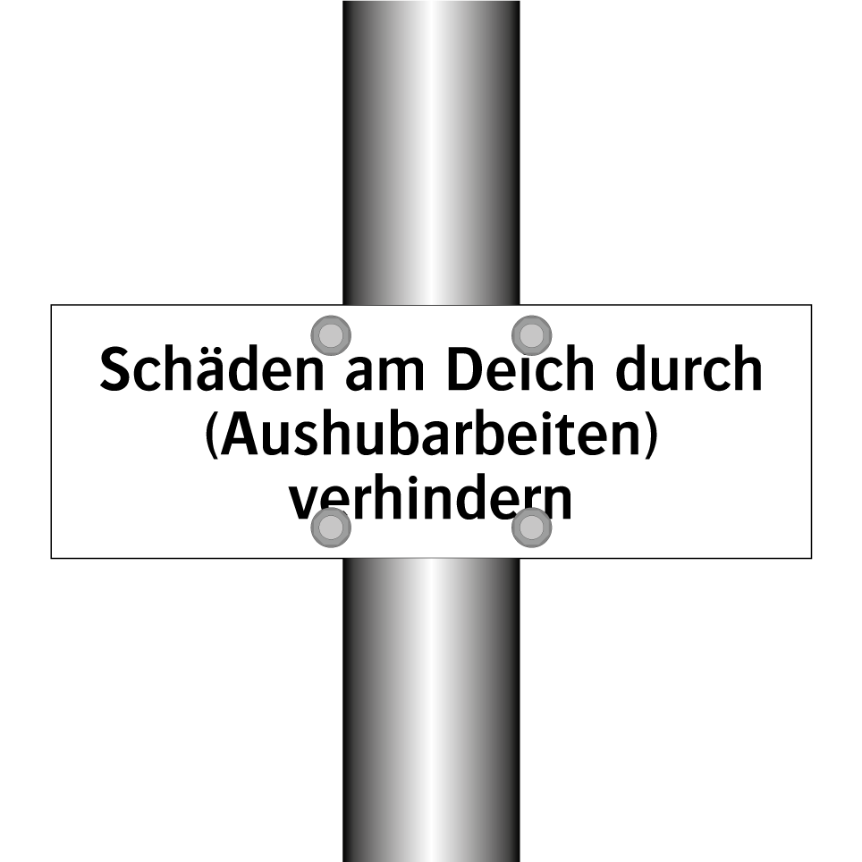 Schäden am Deich durch (Aushubarbeiten) verhindern