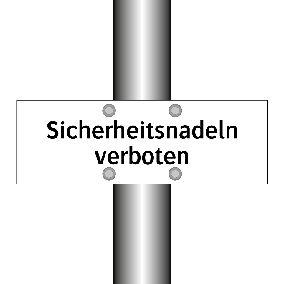 Sicherheitsnadeln verboten