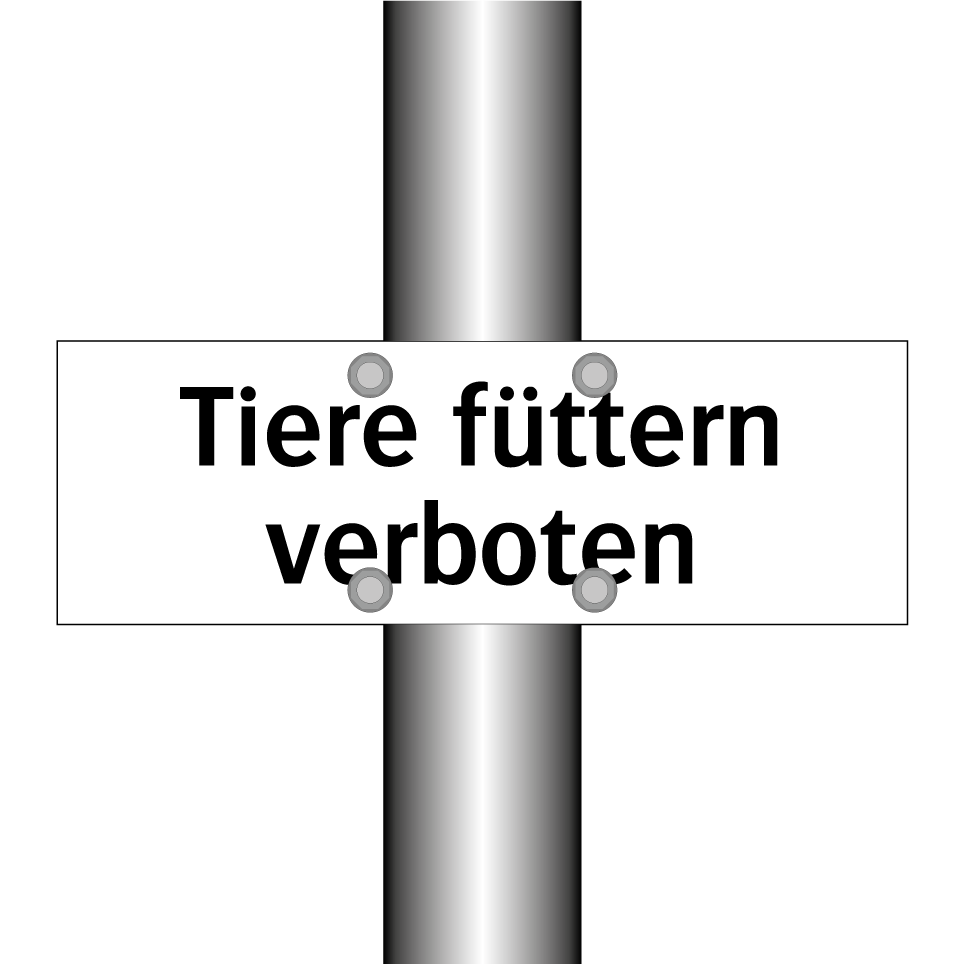 Tiere füttern verboten