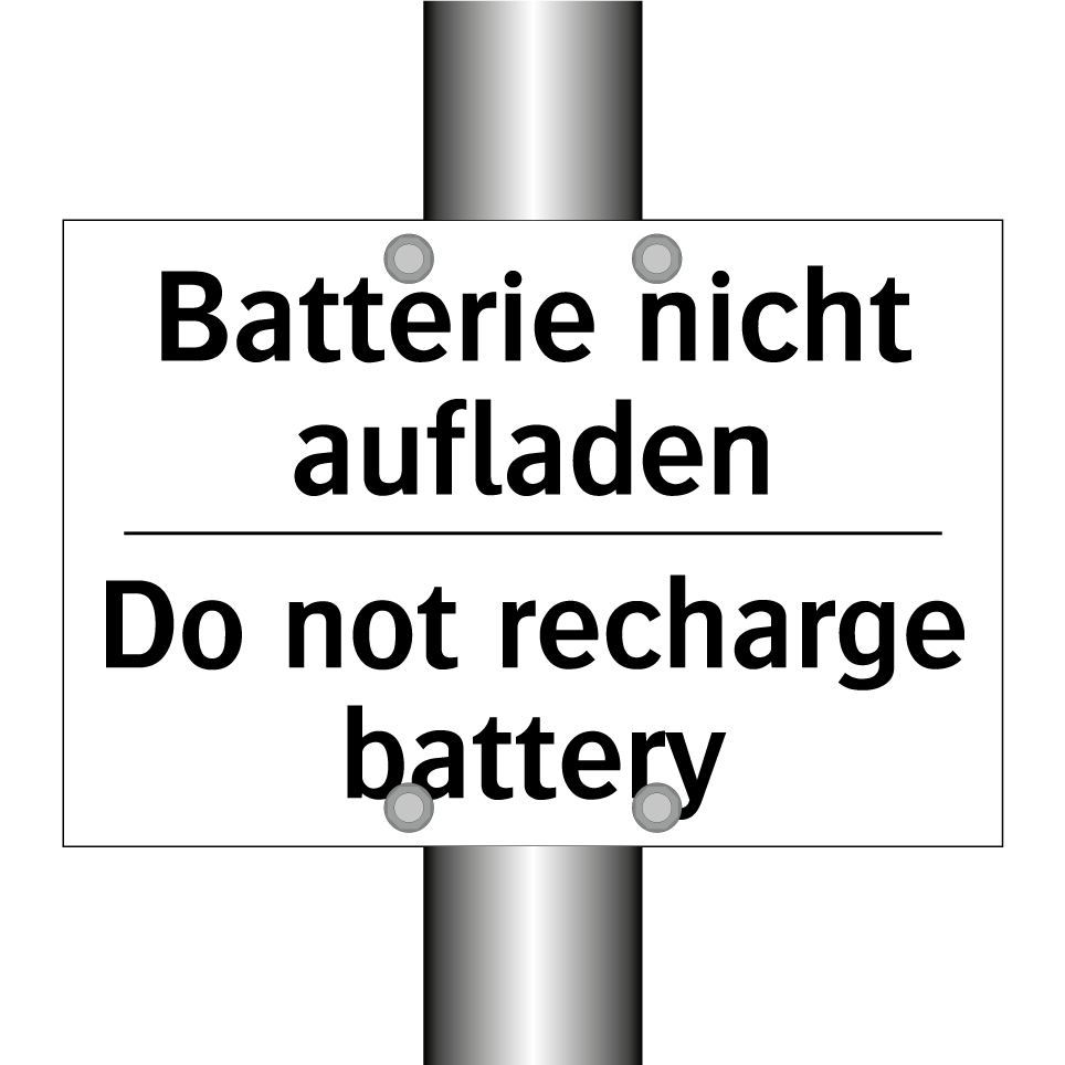 Batterie nicht aufladen - Do not recharge battery