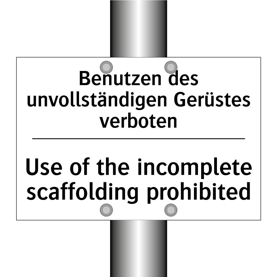 Benutzen des unvollständigen Gerüstes /.../ - Use of the incomplete scaffolding /.../