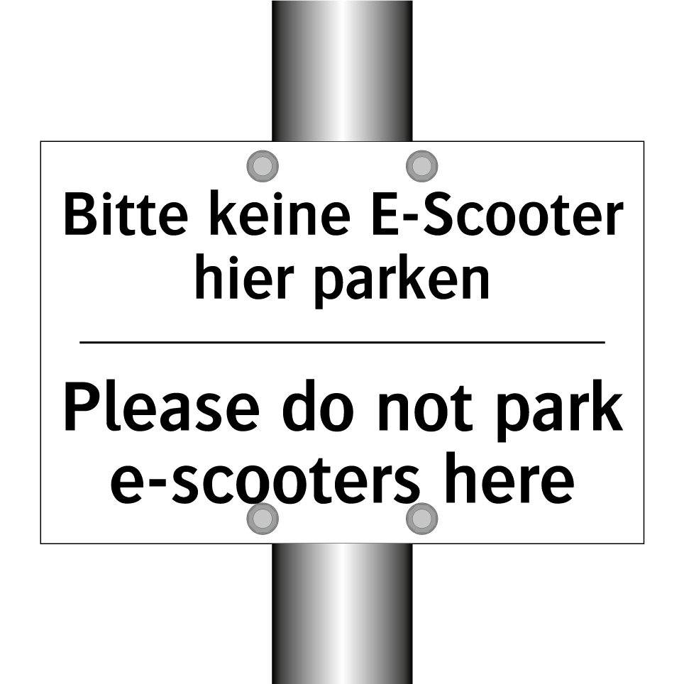 Bitte keine E-Scooter hier parken/.../ - Please do not park e-scooters /.../