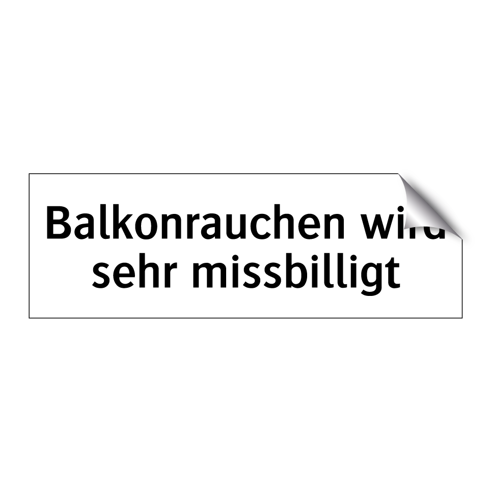 Balkonrauchen wird sehr missbilligt