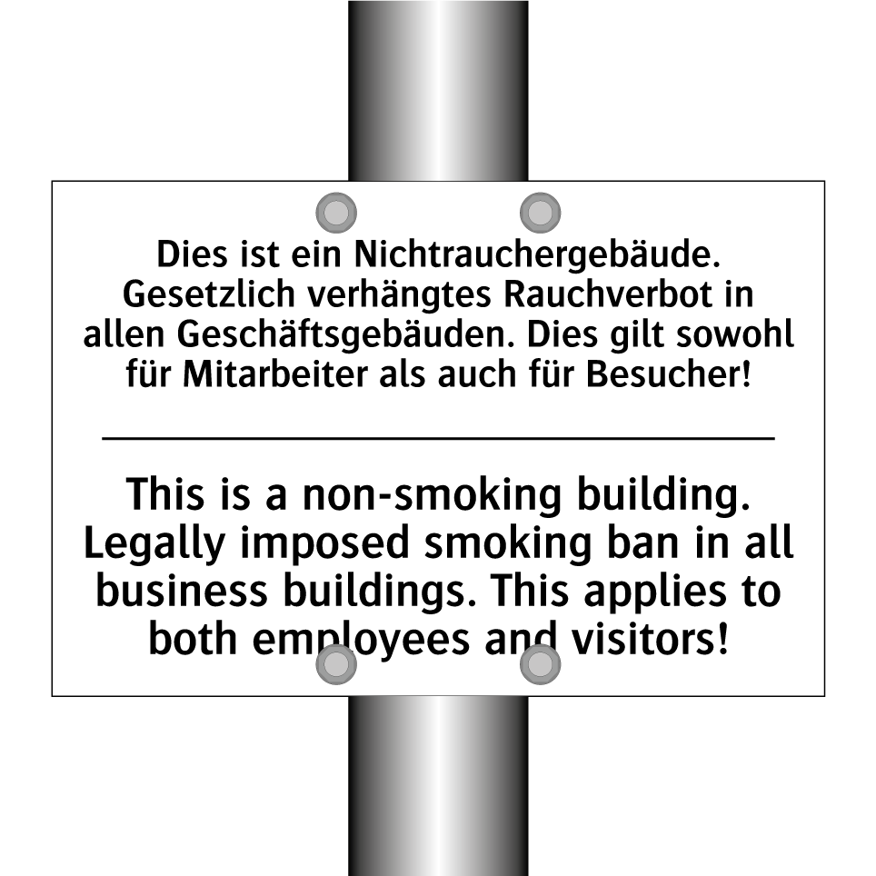 Dies ist ein Nichtrauchergebäude. /.../ - This is a non-smoking building. /.../