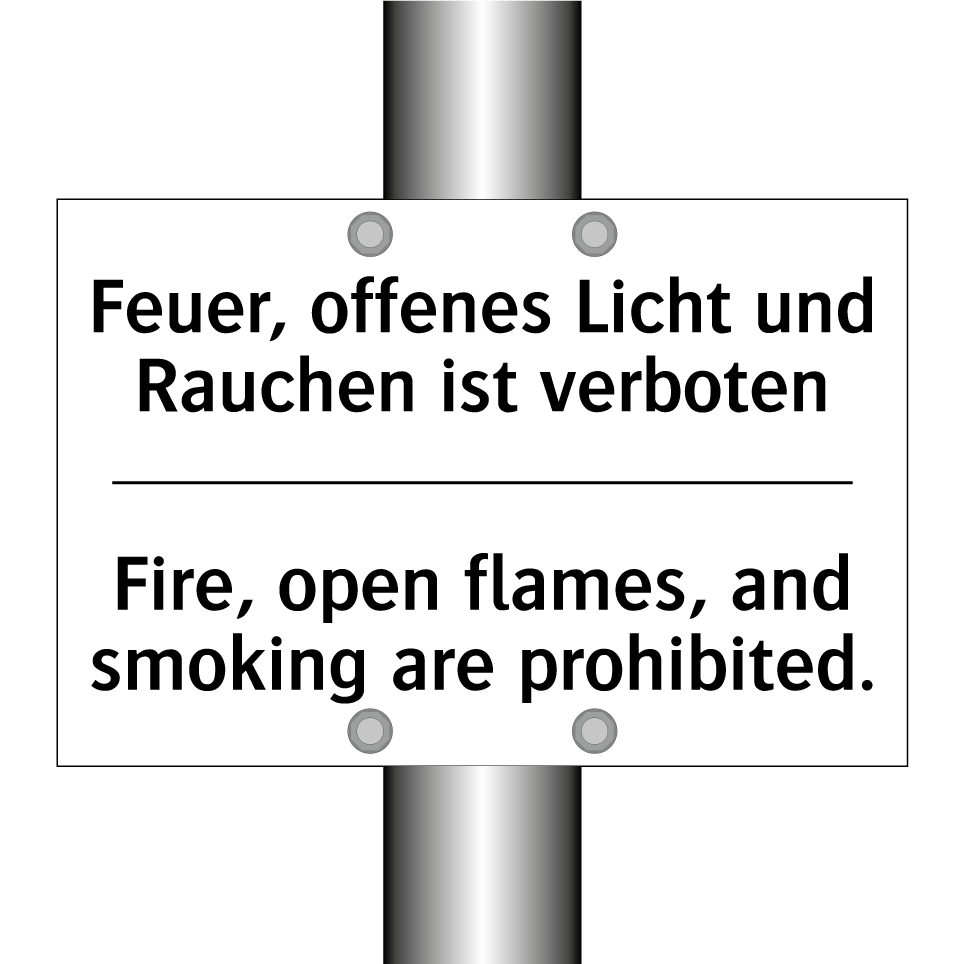 Feuer, offenes Licht und Rauchen /.../ - Fire, open flames, and smoking /.../