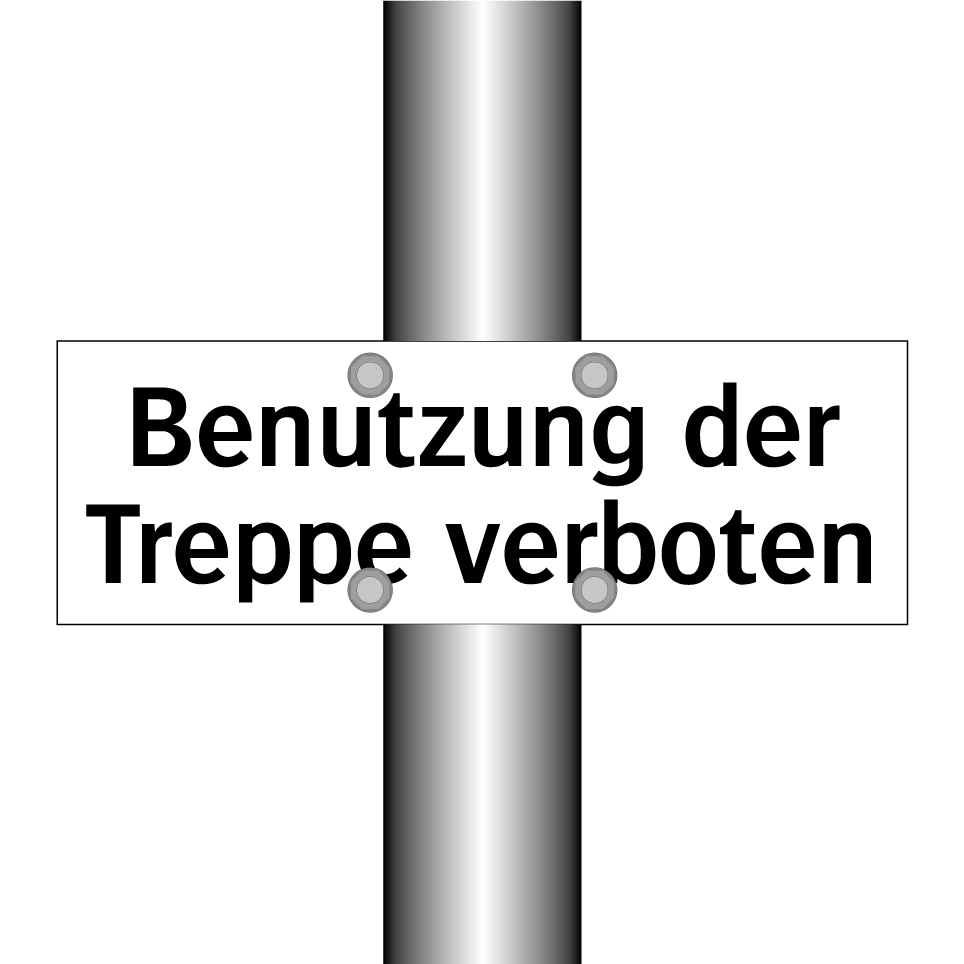 Benutzung der Treppe verboten