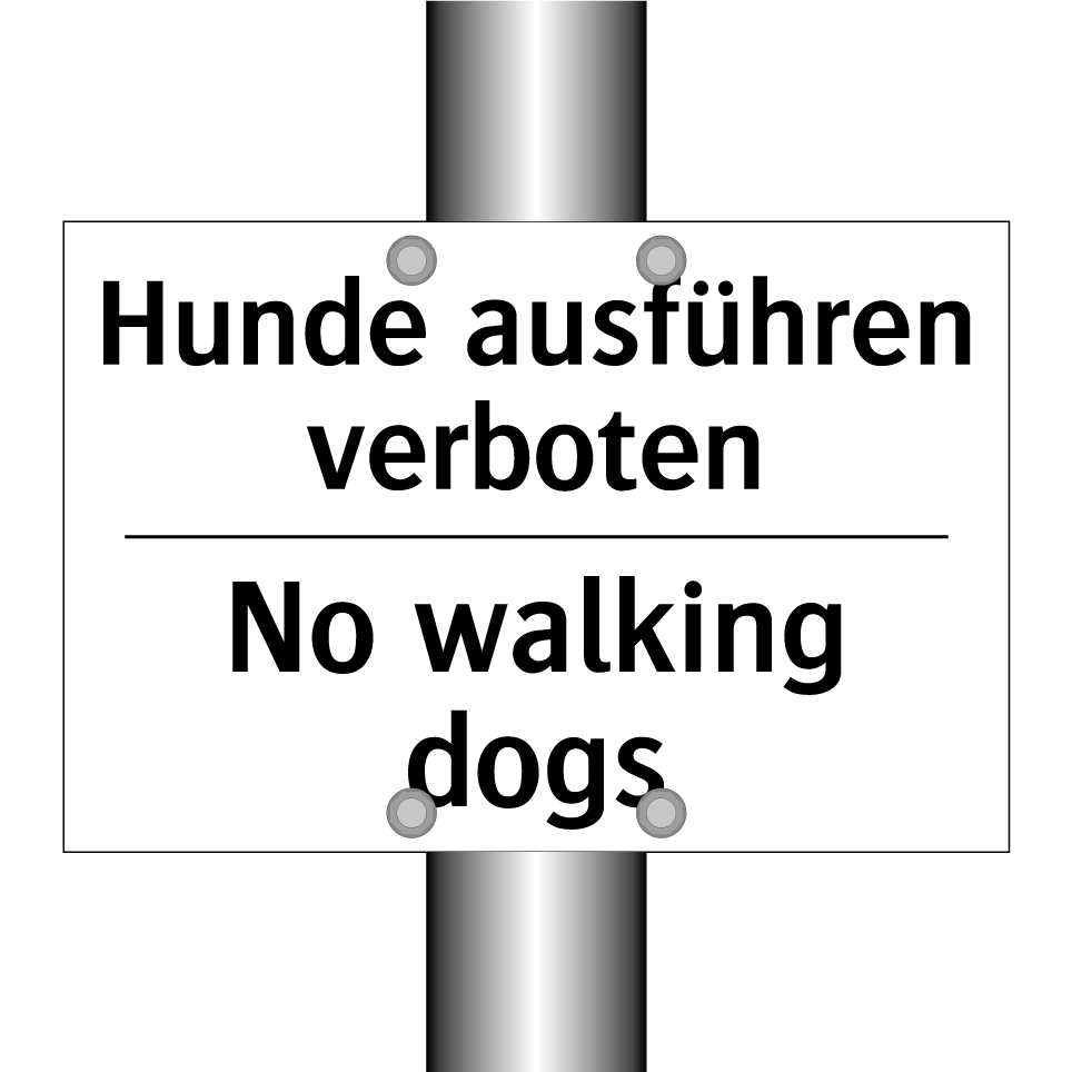 Hunde ausführen verboten - No walking dogs