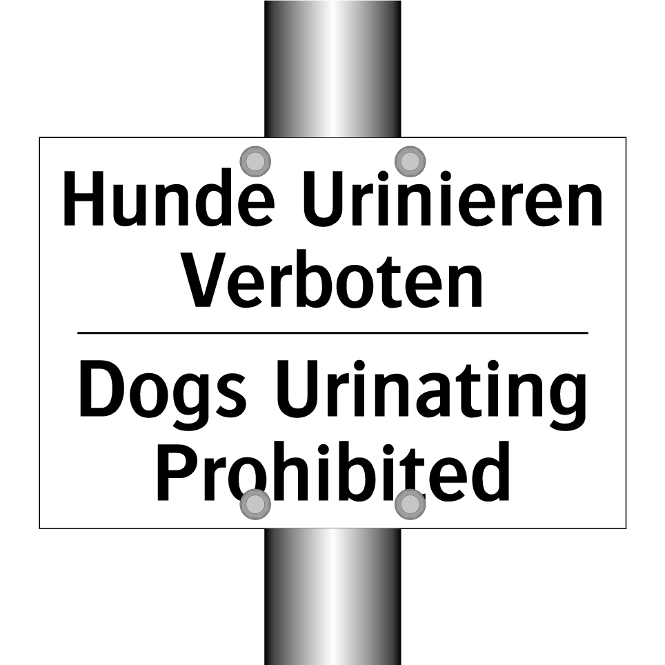Hunde Urinieren Verboten - Dogs Urinating Prohibited
