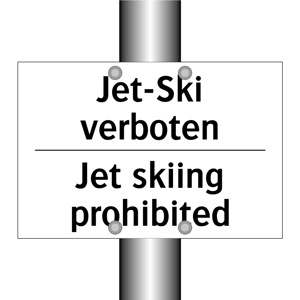 Jet-Ski verboten - Jet skiing prohibited