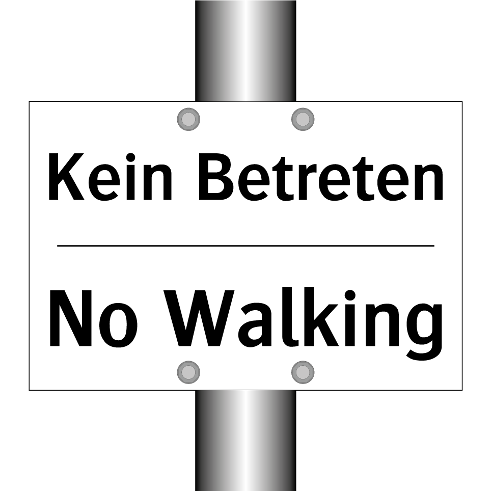 Kein Betreten - No Walking