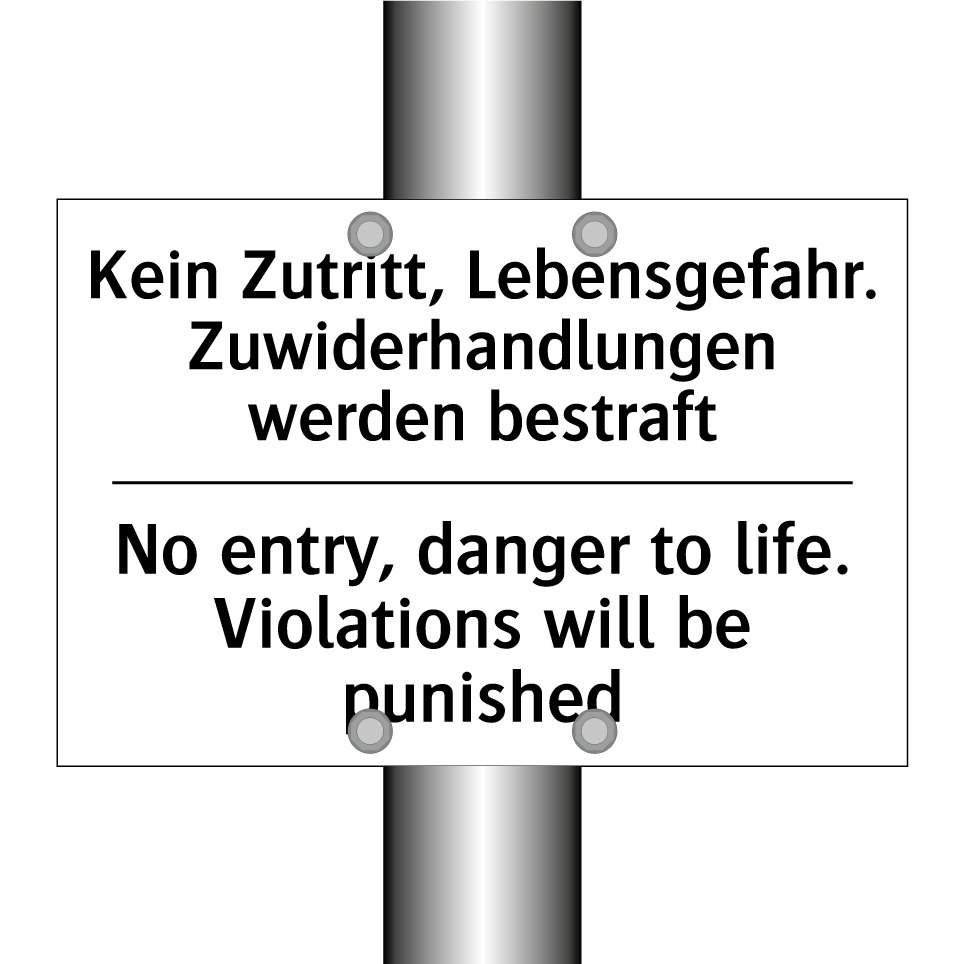 Kein Fahrzeugzugang - No Vehicle Access
