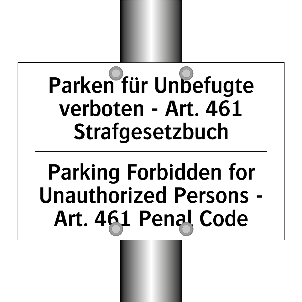 Parken für Unbefugte verboten /.../ - Parking Forbidden for Unauthorized /.../