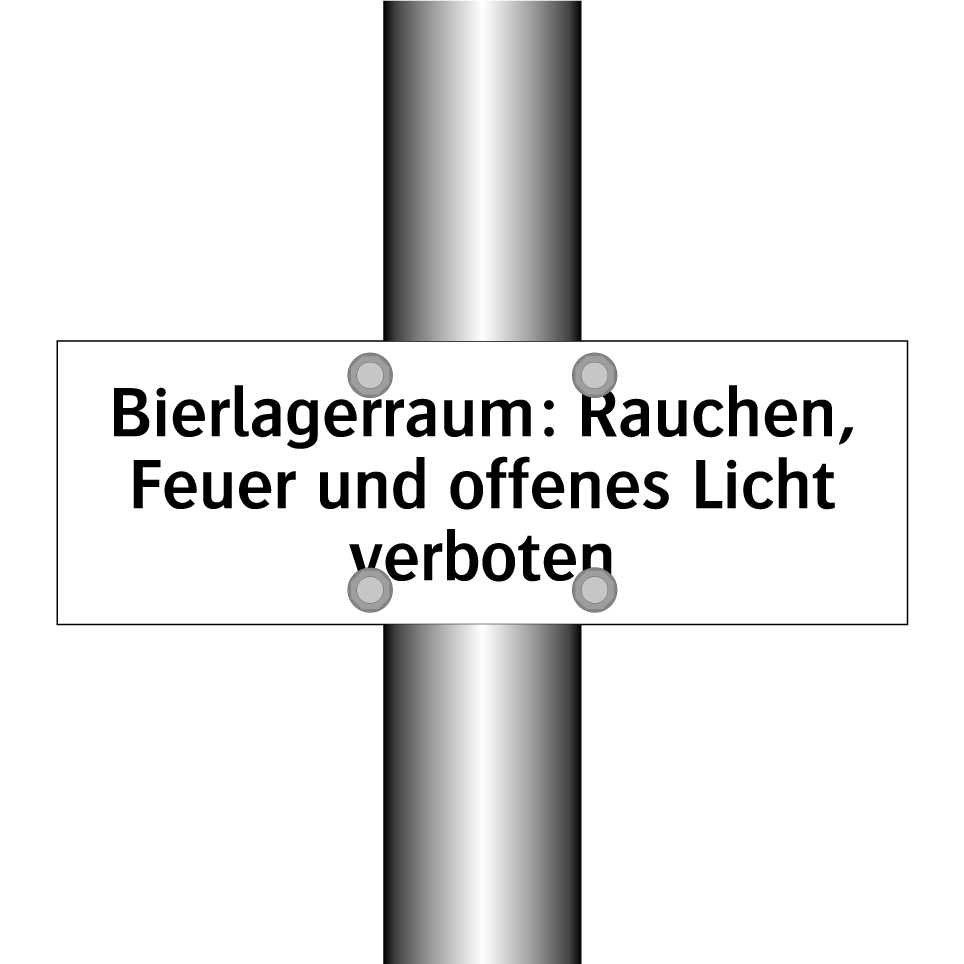 Bierlagerraum: Rauchen, Feuer und offenes Licht verboten