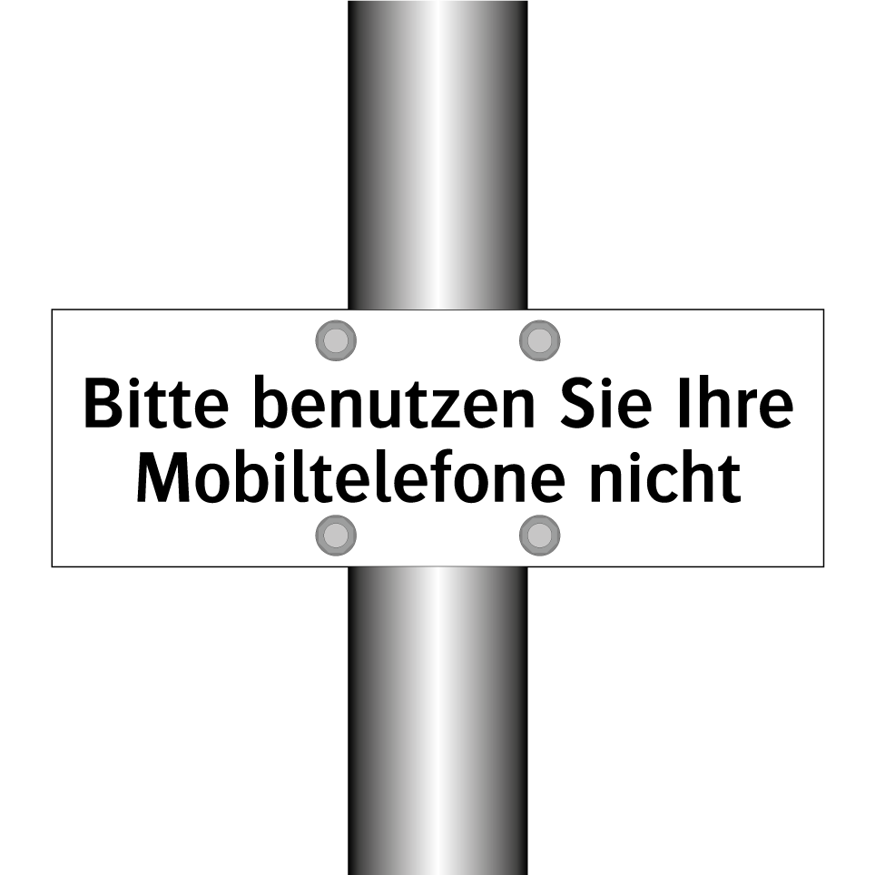 Bitte benutzen Sie Ihre Mobiltelefone nicht