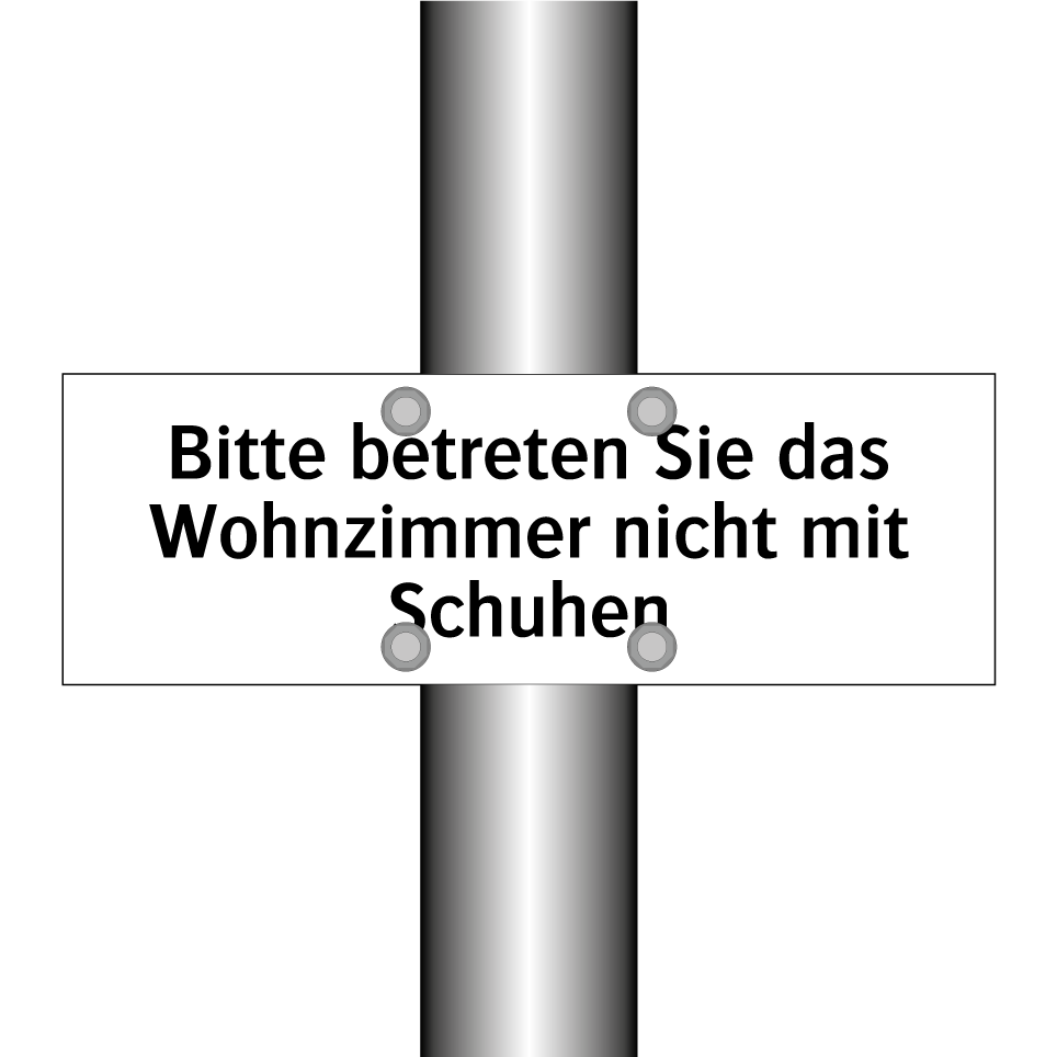 Bitte betreten Sie das Wohnzimmer nicht mit Schuhen