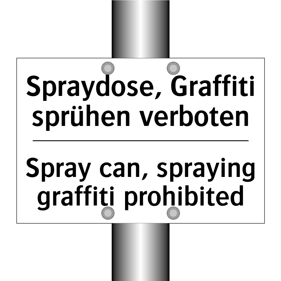 Spraydose, Graffiti sprühen verboten/.../ - Spray can, spraying graffiti prohibited/.../