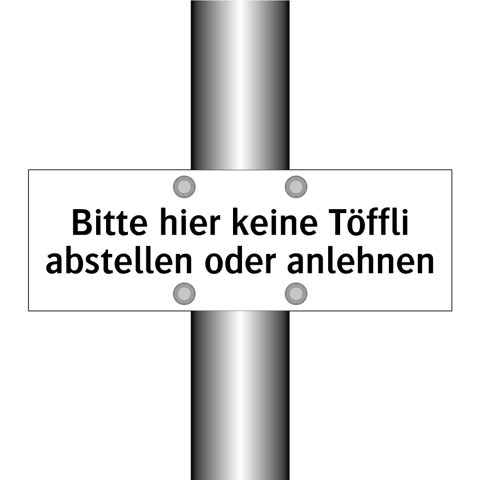 Bitte hier keine Töffli abstellen oder anlehnen