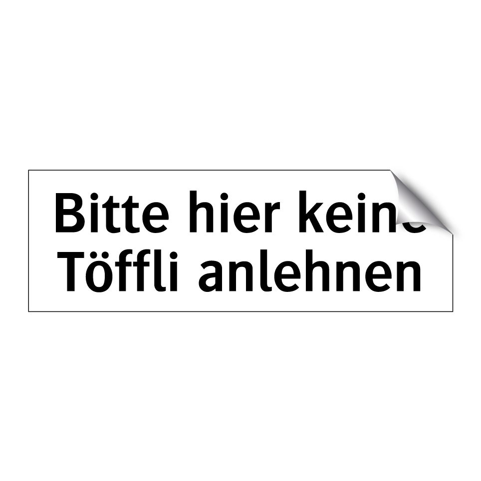 Bitte hier keine Töffli anlehnen