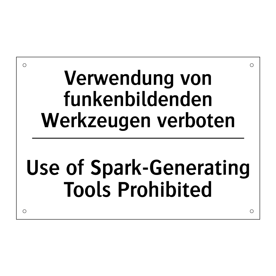 Verwendung von funkenbildenden /.../ - Use of Spark-Generating Tools /.../