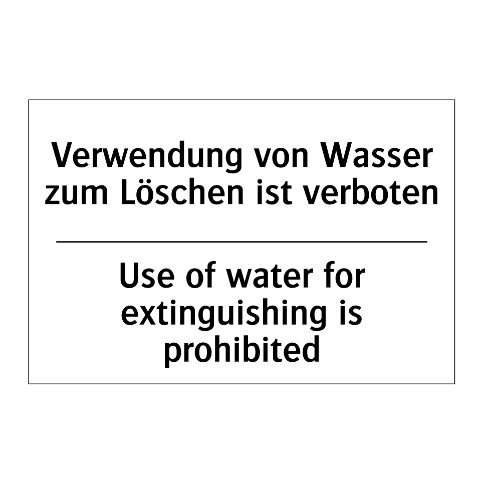 Verwendung von Wasser zum Löschen /.../ - Use of water for extinguishing /.../