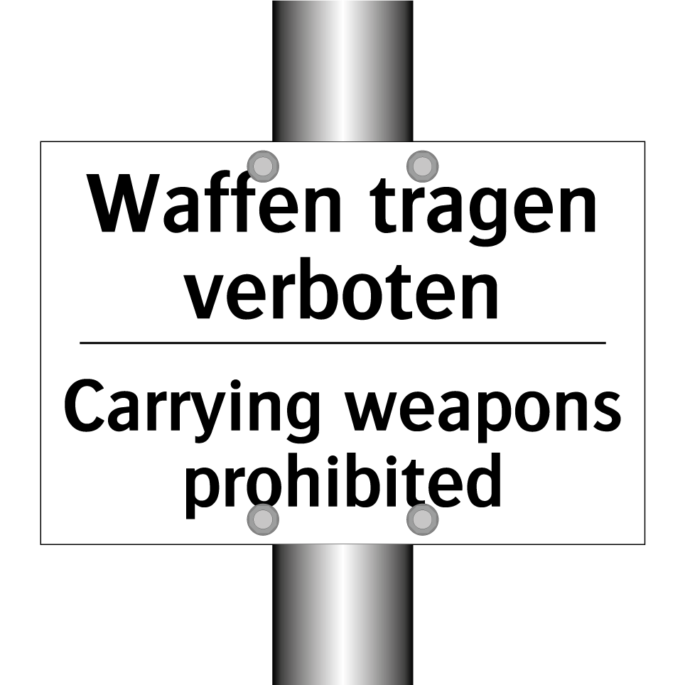 Waffen tragen verboten - Carrying weapons prohibited