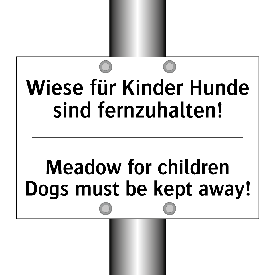 Wiese für Kinder Hunde sind fernzuhalten!/.../ - Meadow for children Dogs must /.../