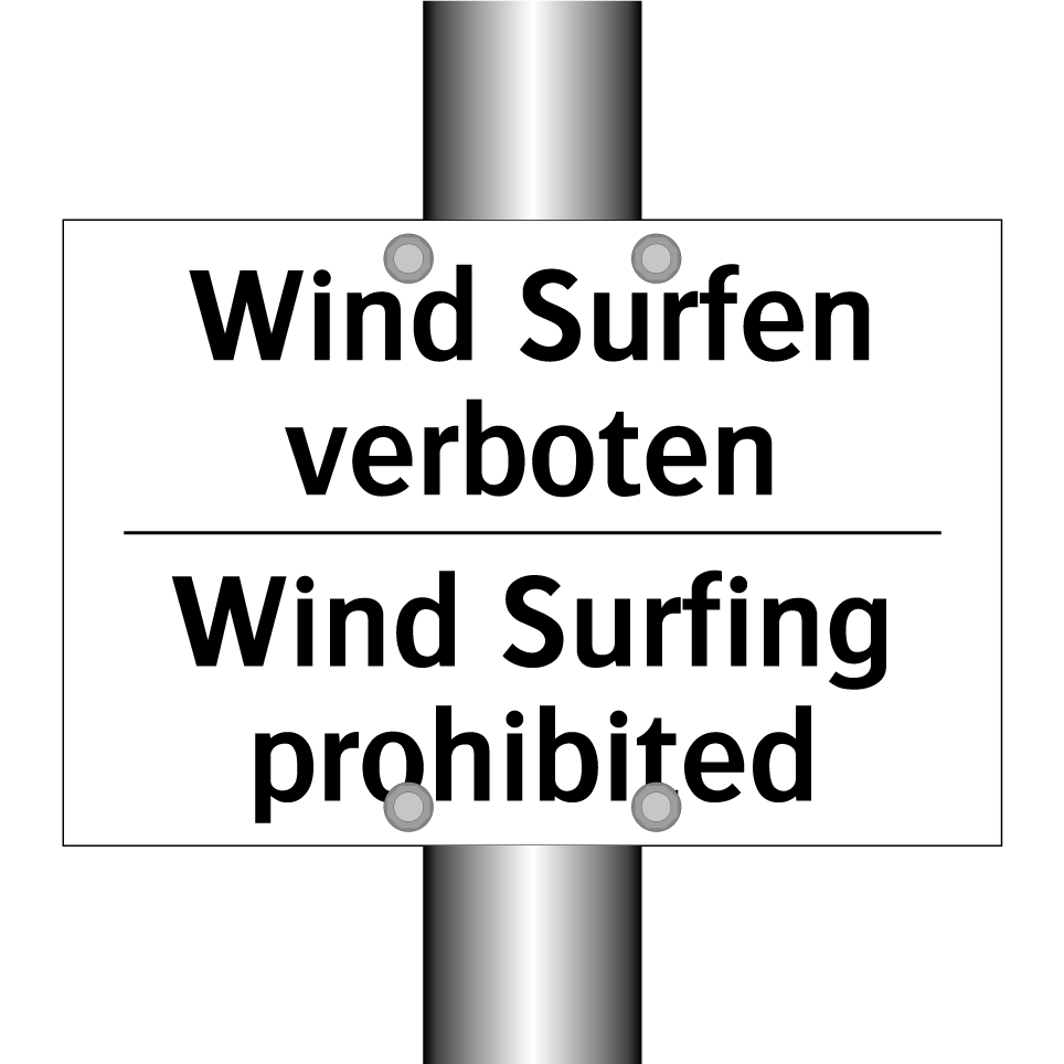 Wind Surfen verboten - Wind Surfing prohibited