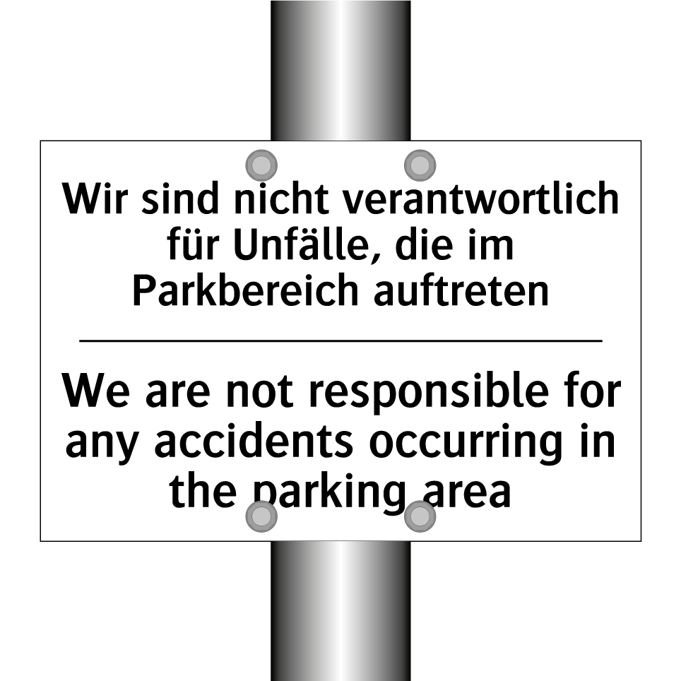 Wir sind nicht verantwortlich /.../ - We are not responsible for any /.../