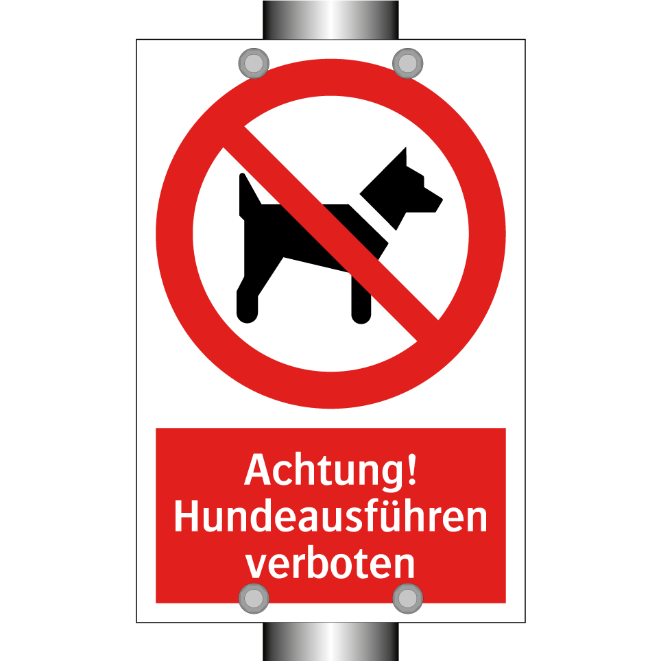 Achtung! Hundeausführen verboten
