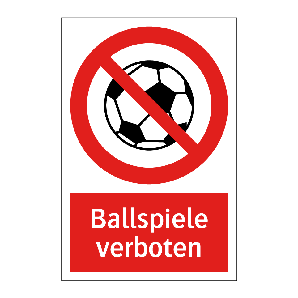 Ballspiele verboten