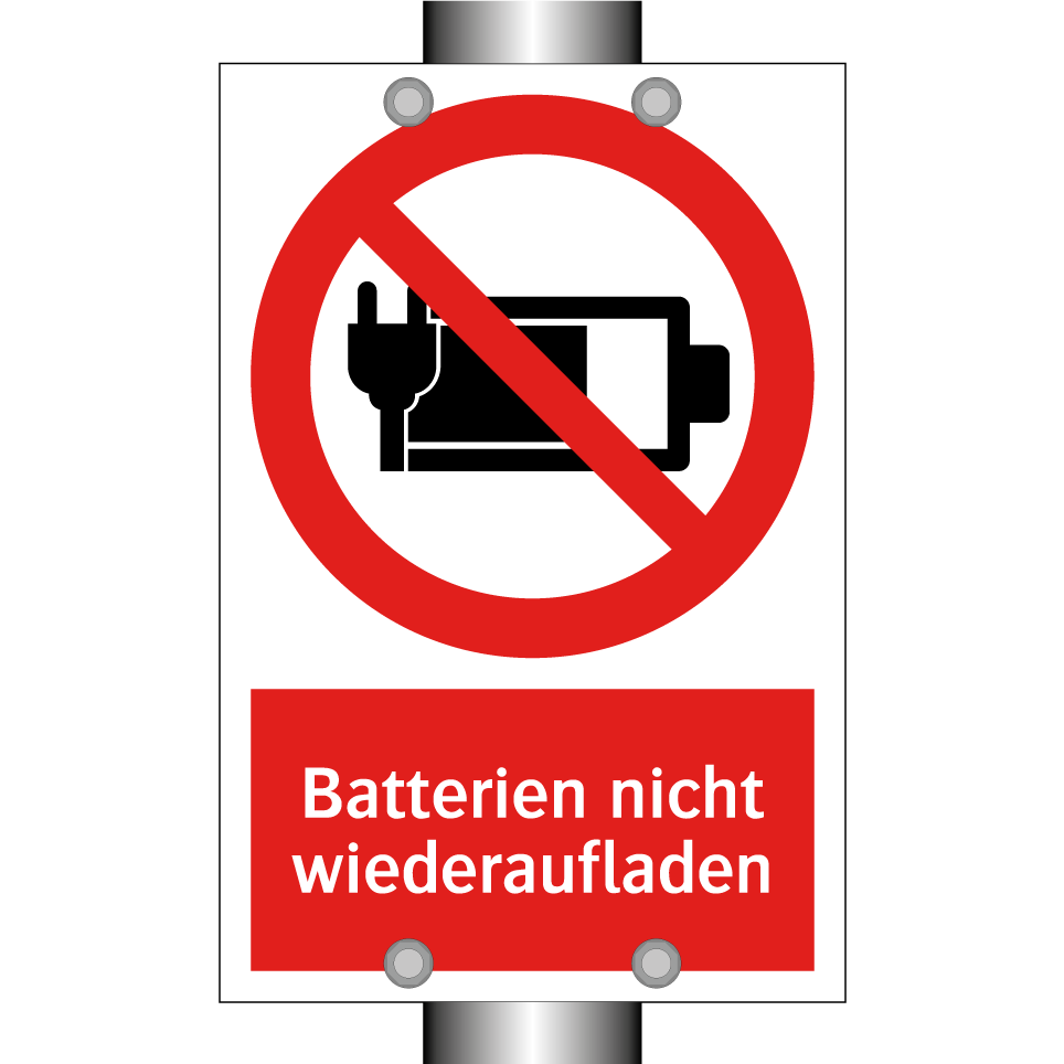 Batterien nicht wiederaufladen