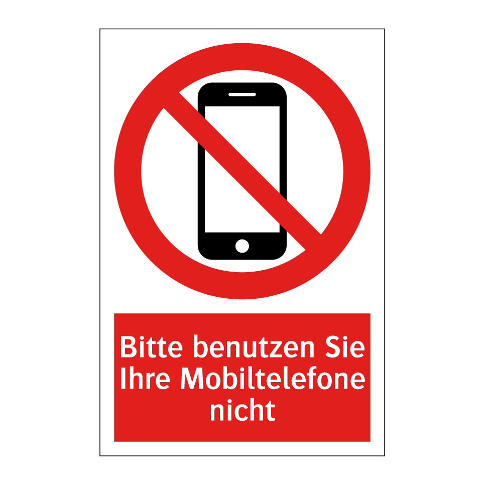 Bitte benutzen Sie Ihre Mobiltelefone nicht