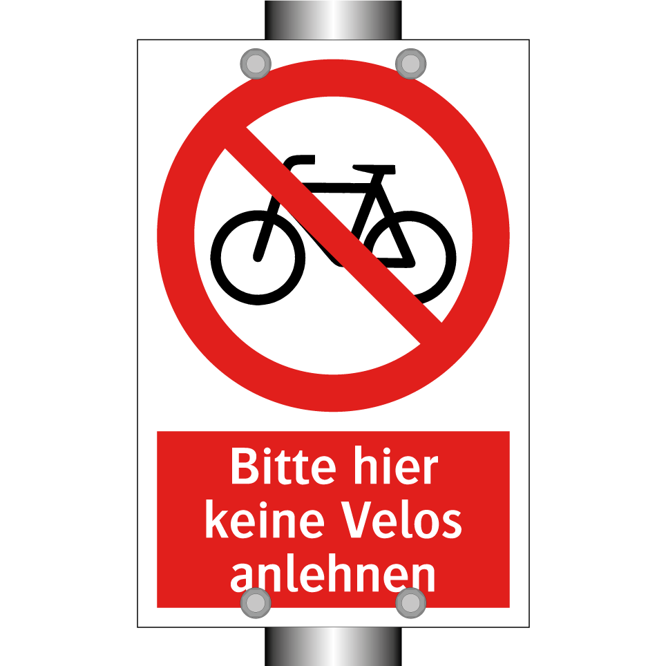 Bitte hier keine Velos anlehnen