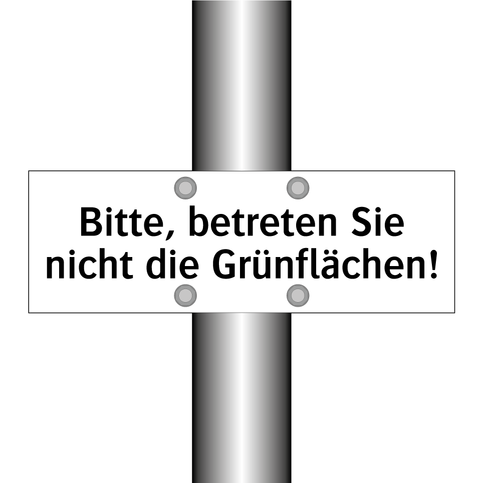 Bitte, betreten Sie nicht die Grünflächen!