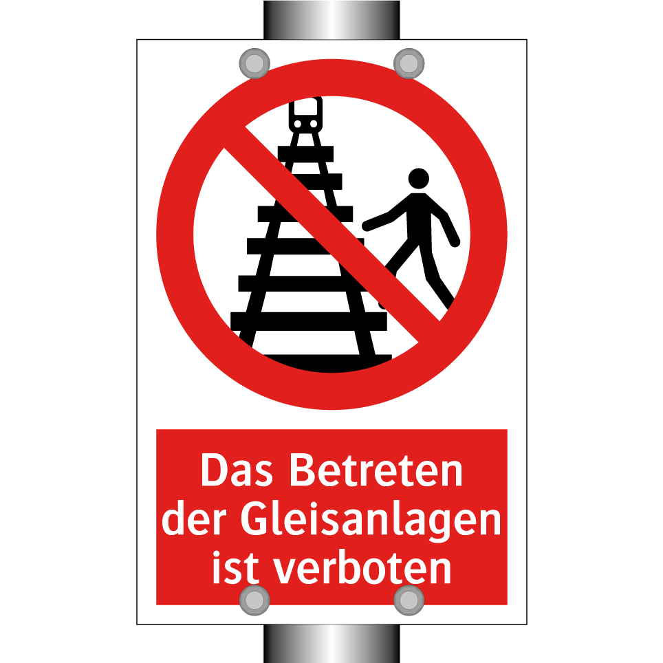 Das Betreten der Gleisanlagen ist verboten