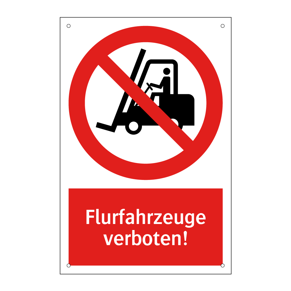 Flurfahrzeuge verboten!