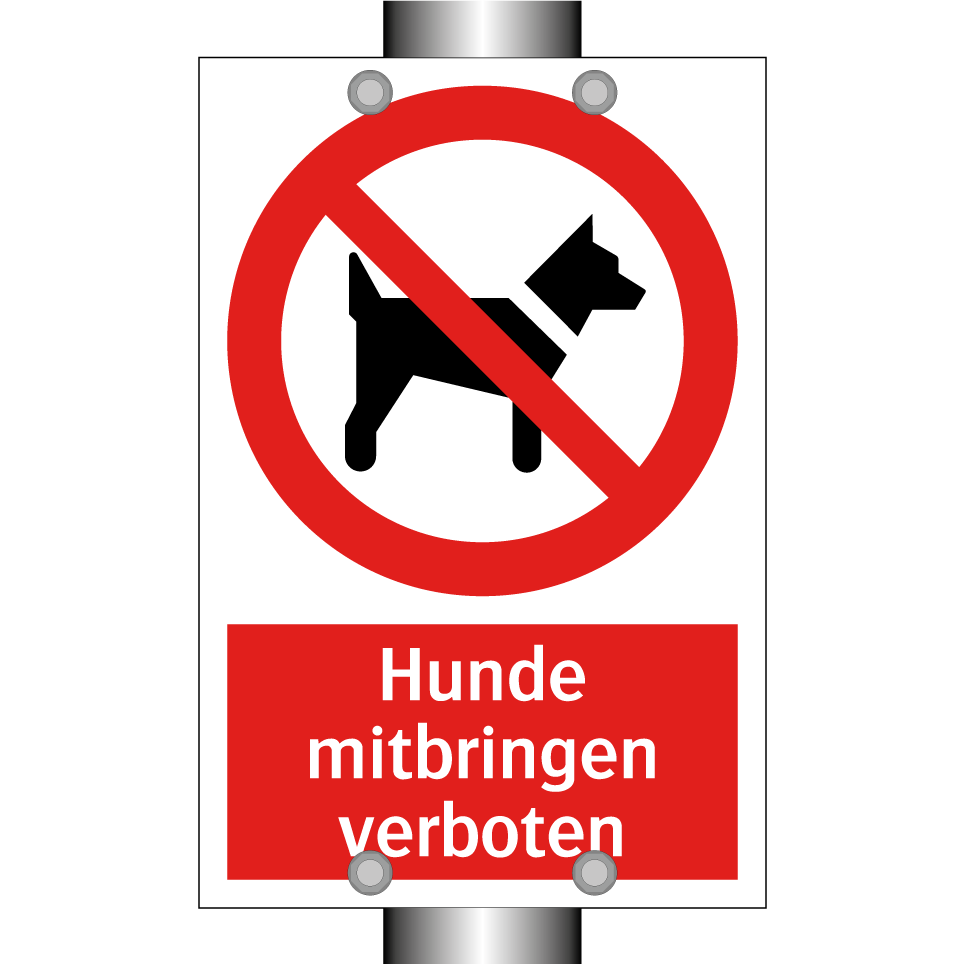 Hunde mitbringen verboten
